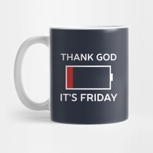 Woohoo Thank God It’s Friday Retro Vintage Mug